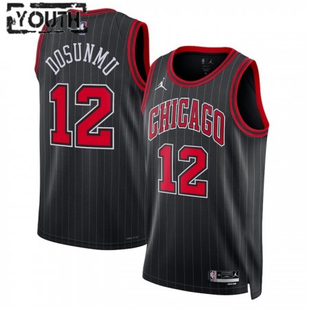 Dres Chicago Bulls Ayo Dosunmu 12 Jordan 2022-23 Statement Edition Crno Swingman - Dječji Dres Chicago Bulls Ayo Dosunmu 12 Jordan 2022-23 Statement Edition Crno Swingman - Dječji